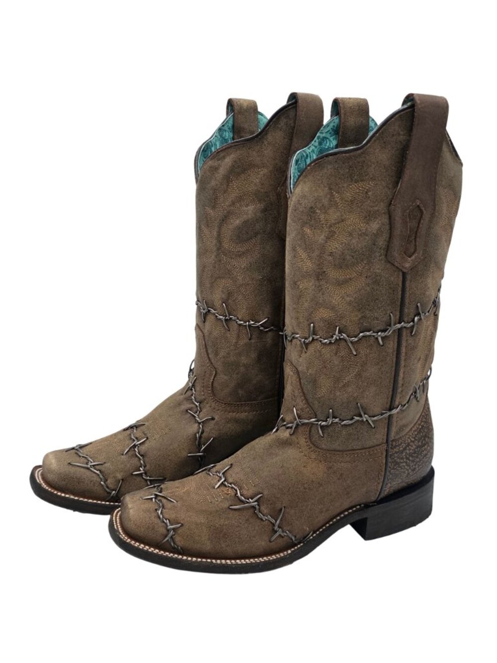 NEW Corral Barbed Wire Womens 8.5M A3815 Leather Cowboy Cowgirl Western Boots - Picture 16 of 16